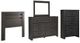 Signature Design by Ashley® Brinxton 4-Piece Charcoal Full Panel Headboard Bed Set-0