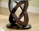 Furniture of America® Atwood II Glass Top End Table with Dark Walnut Base-4