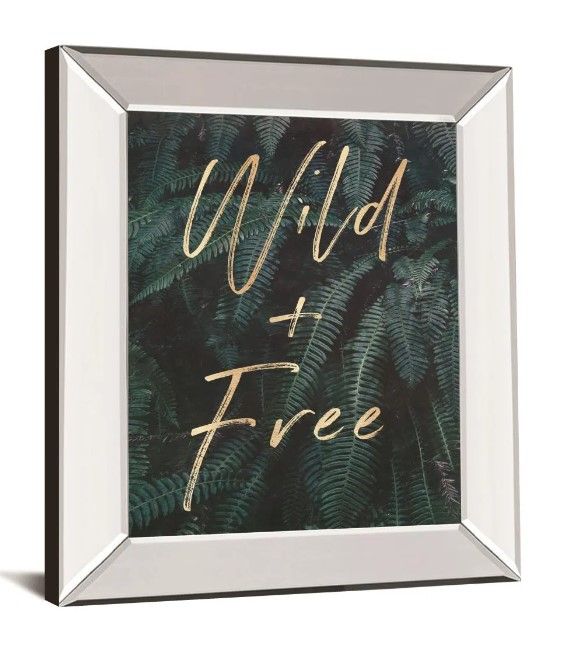 Classy Art A Wild and Free Gold and Green Ferns by Nature Magick Wall Art-1