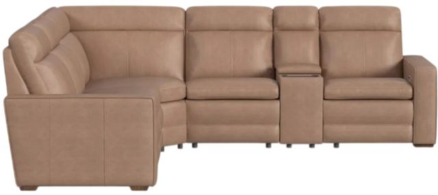 Flexsteel® Dutch Desert Leather Power Reclining Sectional with Custom Layout Options-3