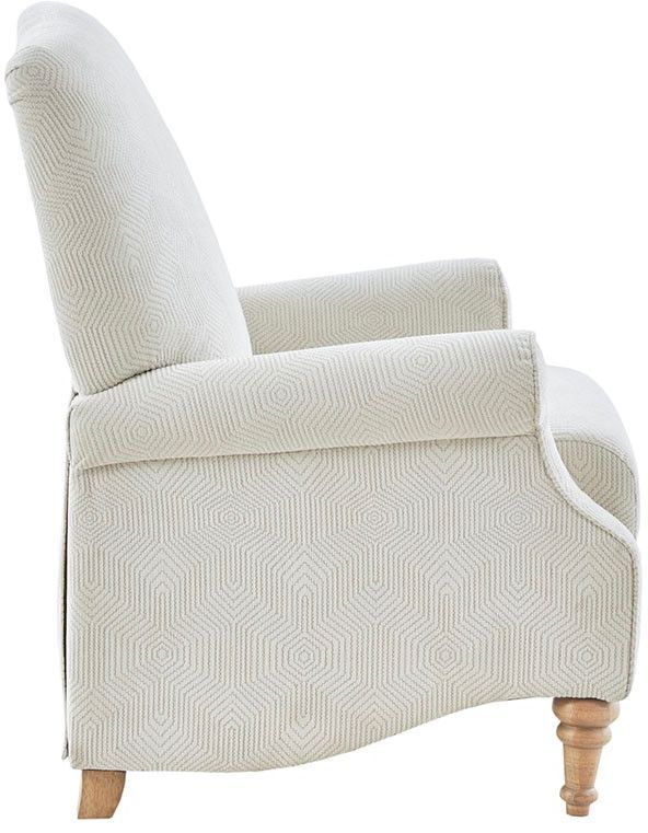 Olliix by Madison Park Ivory Athena Push Back Recliner-3
