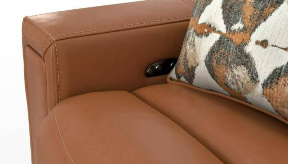 Catnapper Arezzo Leather Power Reclining Loveseat with Power Headrest - Thumbnail 2
