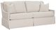 Fairfield® Customizable Kelly Skirted Sofa with Two Knife-Edge Backs over Two Seats-0
