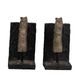 A & B Home 2-Piece Black/Brown Bookends-1