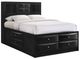 Elements International Emily Black King Panel Bed-0