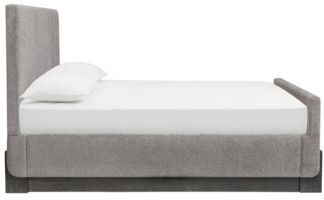 Magnussen Home® Kinsley Black Heron/Oslo Pewter Upholstered King Panel Bed-2