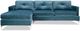 Mazin Furniture Hamilton 2-Piece Blue Left-Arm Facing Sofa Sectional and Chaise-1