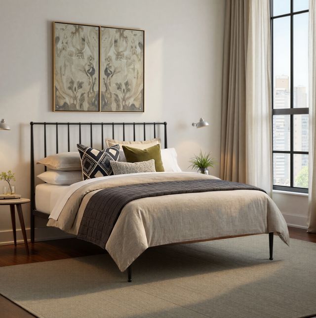 Intercon Matte Transitional Queen Bed-1
