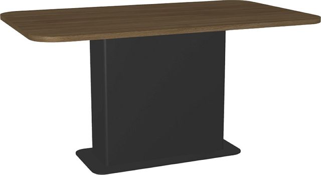 Amisco Customizable Lucarelli 60" Rectangular Dining Table with Radius Corners and 1" Thermo Fused Laminate Top-0