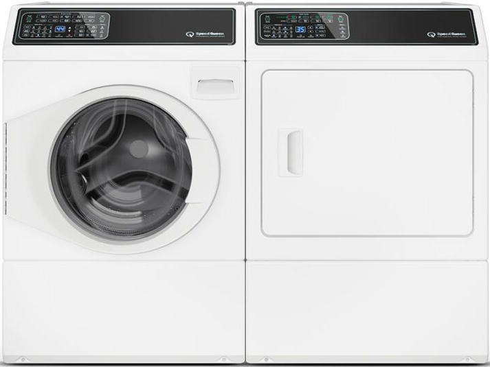 Dレーン Speed Queen® Matte Black Front Load Laundry Pair | Appliance