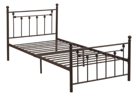 Milton Greens Stars Copper Twin Victorian Style Metal Platform Bed-3