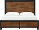 Benchcraft® Kraeburn Black/Brown King Panel Storage Bed-1