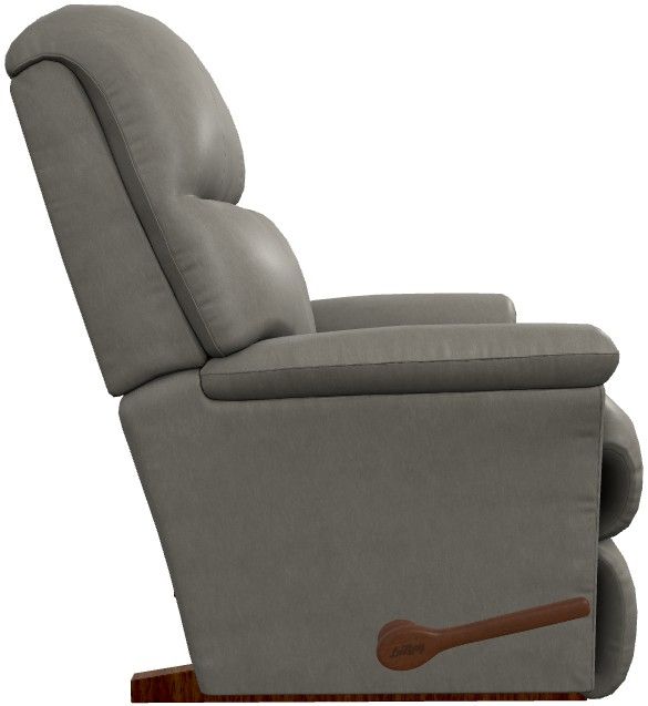 La-Z-Boy® Reed Putty Leather Manual Rocking Recliner-3