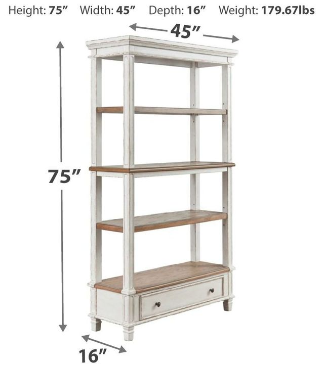 Signature Design by Ashley® Realyn Brown/White Bookcase-2