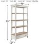 Signature Design by Ashley® Realyn Brown/White Bookcase-2