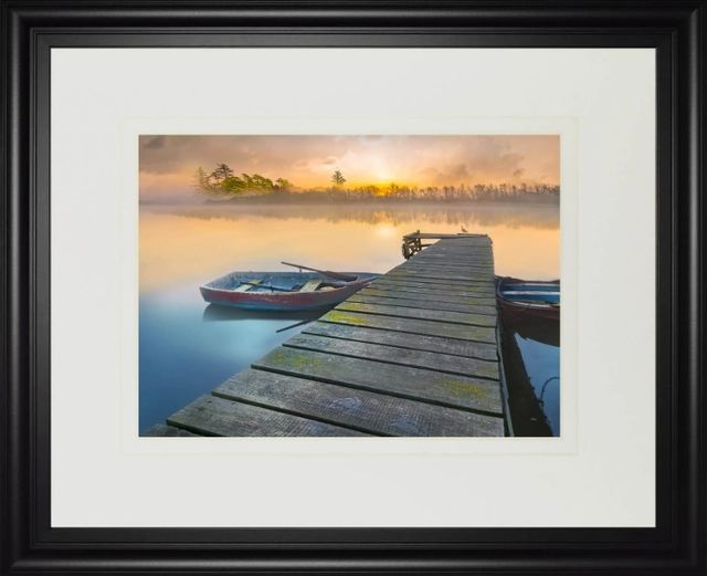 Classy Art Weathered Pier by Mike Calascibetta Wall Art-0
