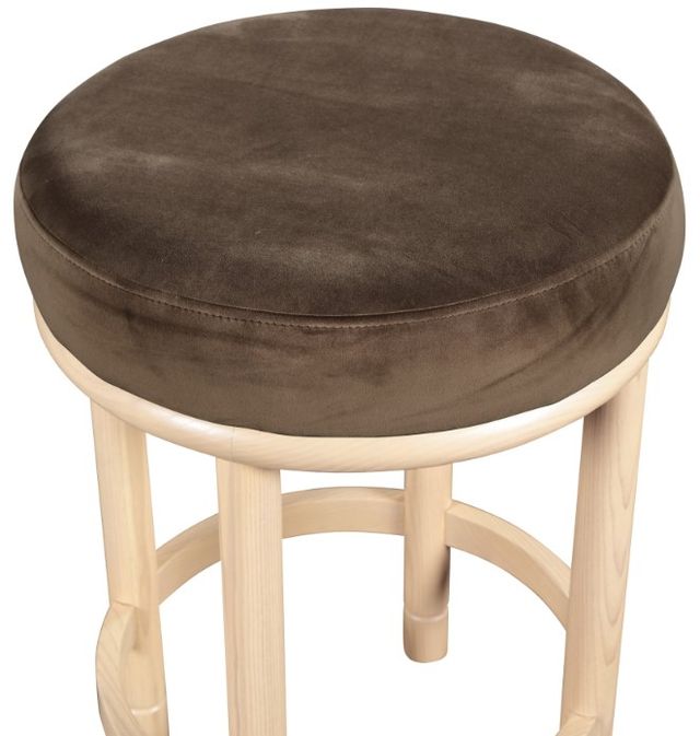 Meridian Furniture Monette Brown/Natural Velvet Upholstered Counter Stool-2