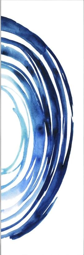 Classy Art Blue Vortex II by Grace Popp Mirror Framed Wall Art-1