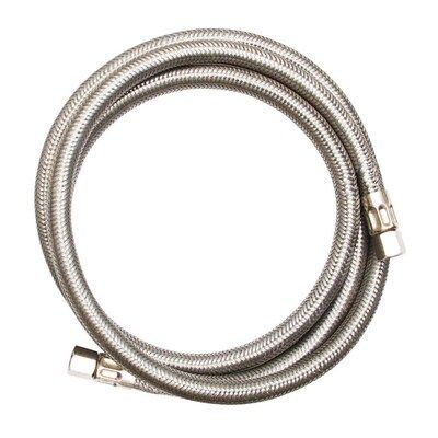 5 ft. x 1/4 in. Stainless Steel Ice Maker Connector-0