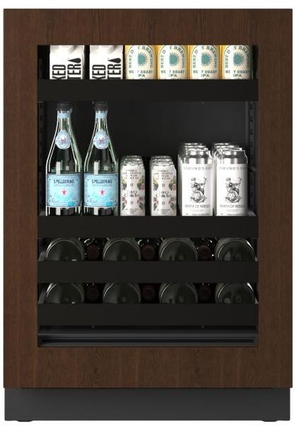 U-Line® Seamless Collection 24" 5.1 Cu. Ft. Panel Ready Beverage Center with Glass Door-3