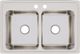 Elkay Lustertone® Classic Lustrous Satin 33" x 22" x 12-1/8" 2-Hole Equal Double Bowl Drop-In Sink-1