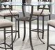 Bernards Diamond Glass Top Counter Table with Dark Gray Base-0