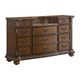 Elements International Cadenza Brown Dresser and Mirror Set-1