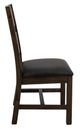 International Furniture Direct Dark Teak Stained Dark Side Chair-1