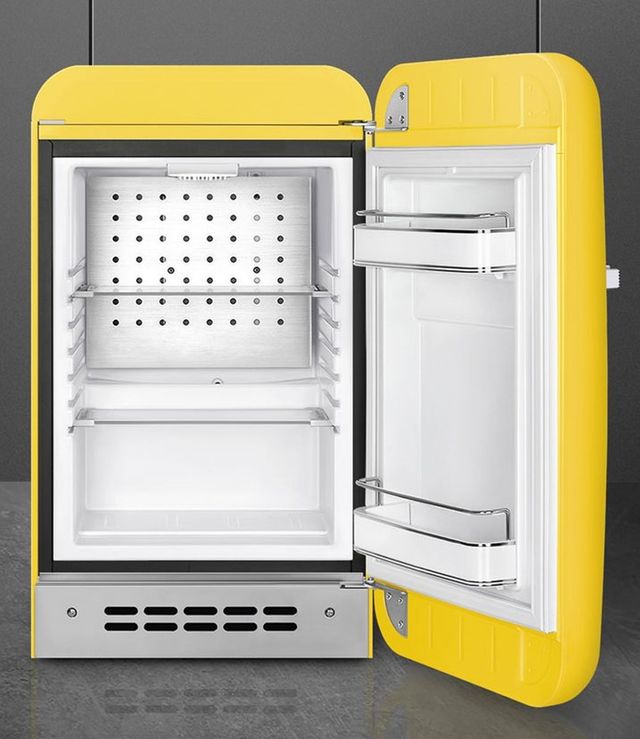 Smeg Retro Style 16" 1.3 Cu. Ft. Yellow Compact Refrigerator-1