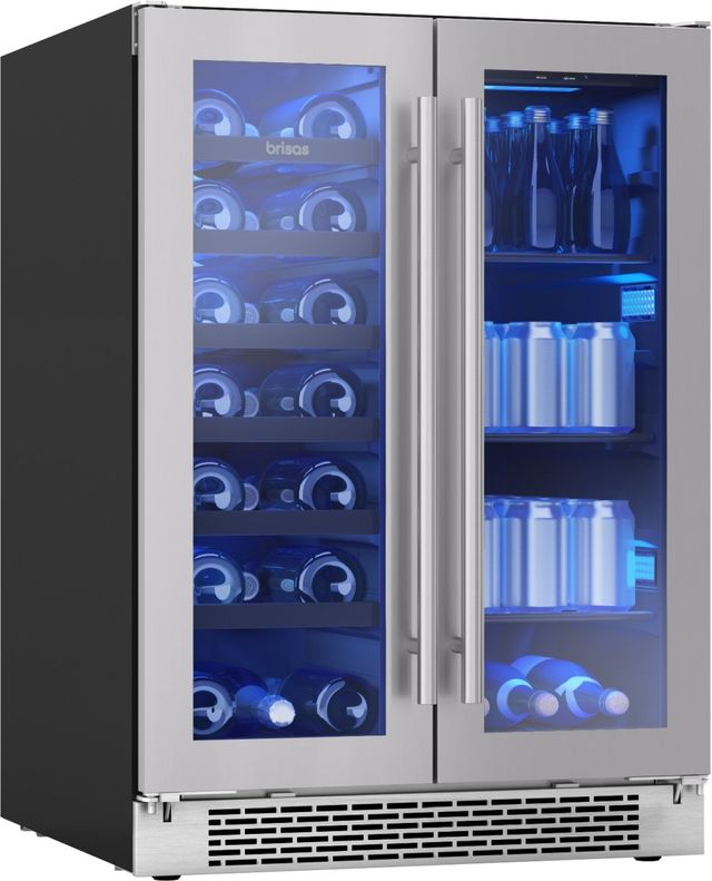 Zephyr Brisas 24" 5.2 Cu. Ft. Stainless Steel Frame Wine Cooler-1