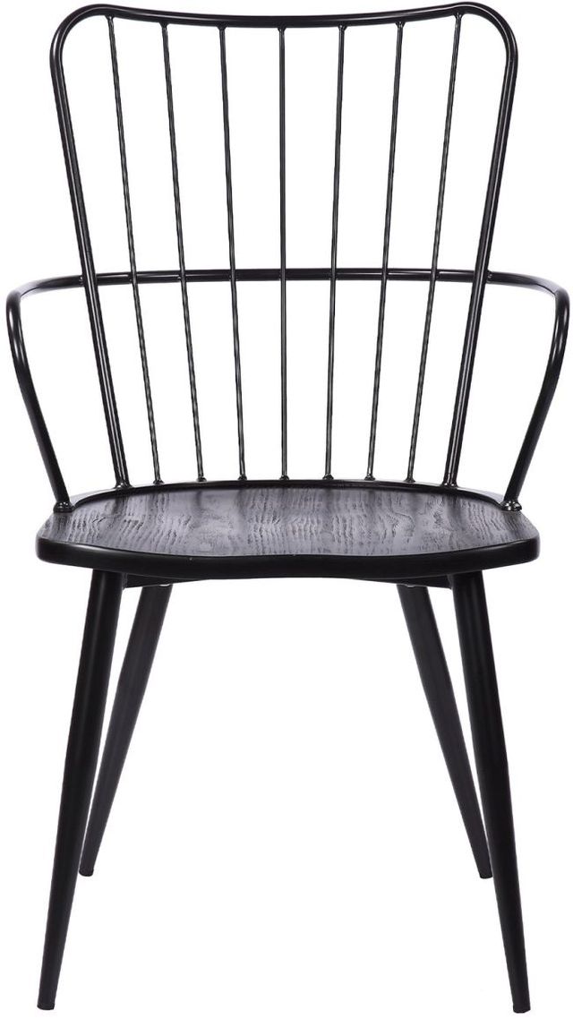 Armen Living Parisa Black Dining Arm Chair-2
