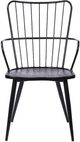 Armen Living Parisa Black Dining Arm Chair-2