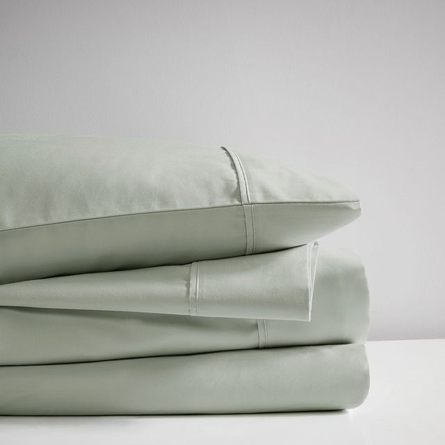 Olliix by Madison Park 525 Thread Count Sage Queen Cotton Rich Sheet Set-3