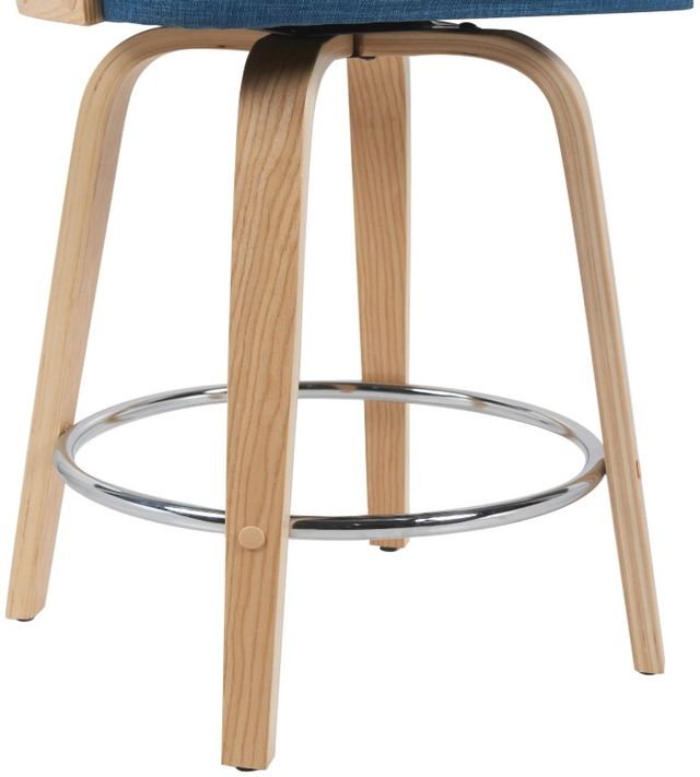 Armen Living Sonia Blue/Oak Counter Stool-4