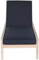 Linon Svana Natural/Navy Fabric/Wood Outdoor Chaise Lounger-3