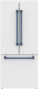 Thor Kitchen Gordon Ramsay Series 30" White French Door Counter Depth Refrigerator with Blue Hardware-2