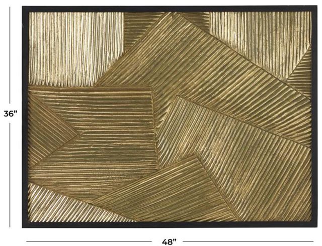 Deco Marche Gold Geometric Carved Radial Home Wall Art-3