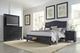aspenhome® Oxford Rubbed Black Queen Sleigh Storage Bed-1