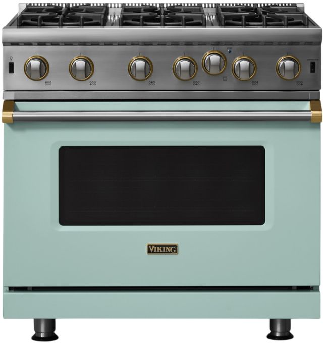 Viking® 5 Series 36" Splash Liquid Propane Pro Style Gas Range-0