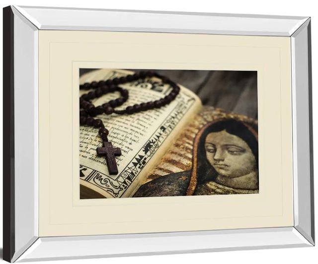 Classy Art Rosary in Bible by Kbuntu Mirror Framed Wall Art-1