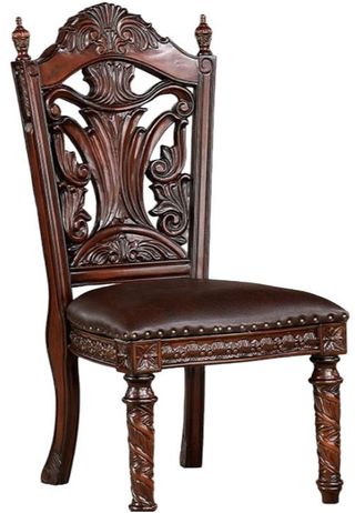Furniture of America® Canyonville 2-Piece Brown Cherry/Dark Brown Dining Side Chair Set
