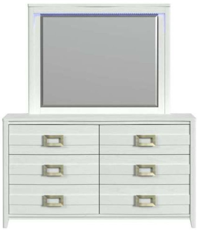Elements International Tobias White Dresser and Mirror-3