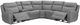 Kate Preston Home 6-Piece Gray Power Reclining Modular Sectional-0