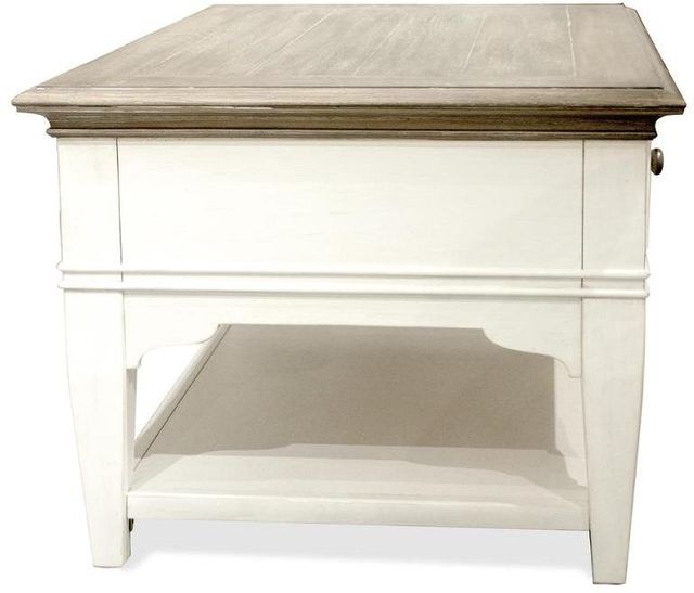 Riverside Furniture Myra Natural Small Leg Coffee Table with Paperwhite Base-2