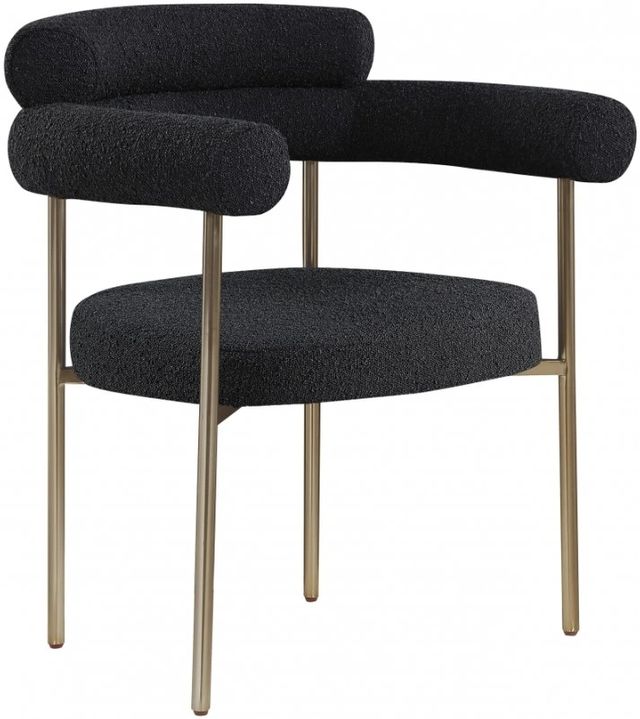 Meridian Furniture Blake Black/Brushed Brass Dining Chair-0