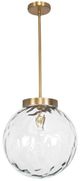 Uttermost® Gaia Glass Pendant with Antique Brass Accent-0