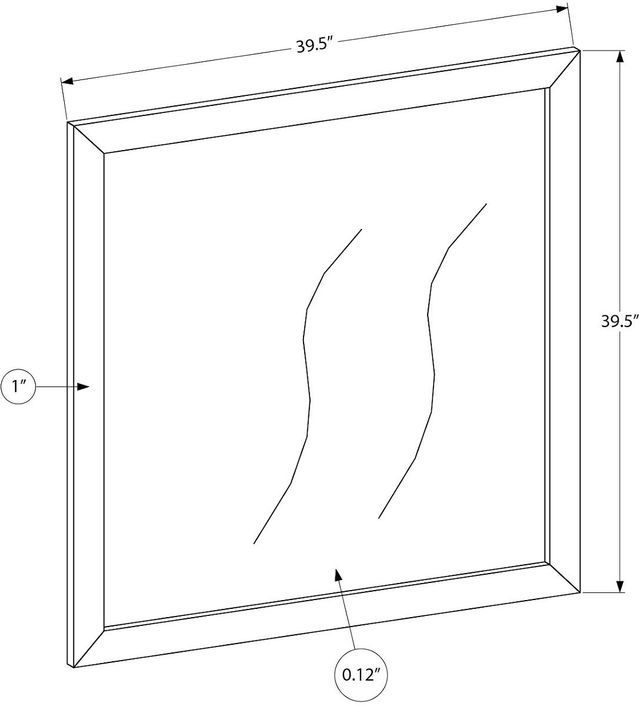 Monarch Specialties Inc. Graphite/Grey Wall Mirror-1