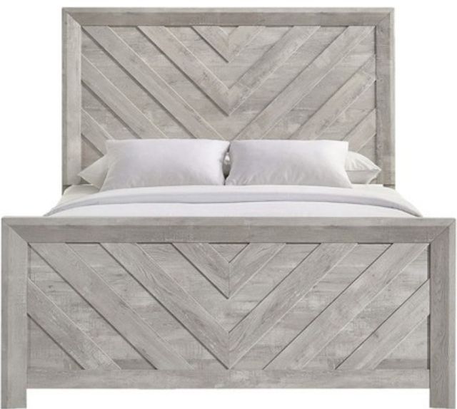 American Wholesale Furniture Ellen Ash White Queen Panel Bed-0