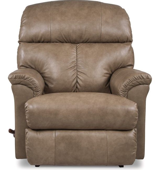 La-Z-Boy® Reed Beige Leather Manual Rocking Recliner-1