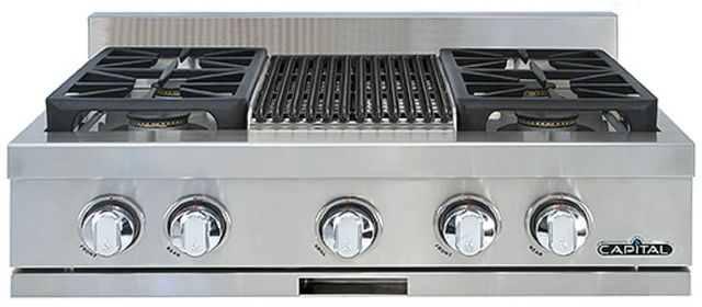 Capital Cooking™ Capital Chef 30" Stainless Steel Sealed Burner Gas Rangetop with Grill-0